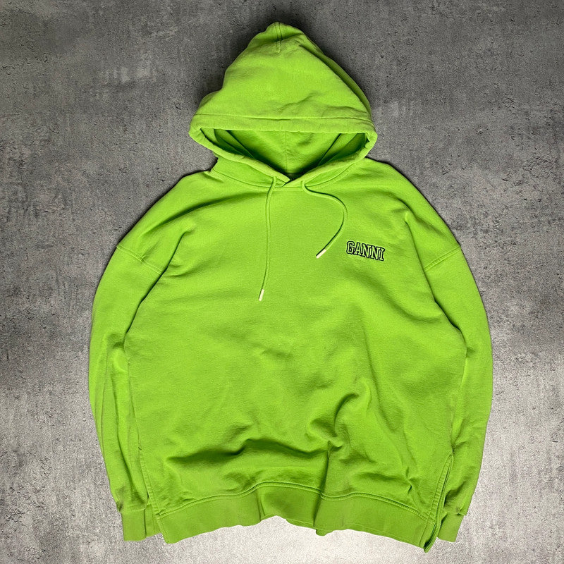 Ganni neon organic  cotton hoodie - L/XL