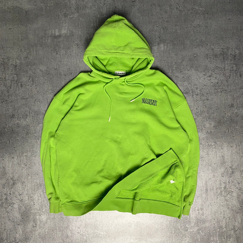 Ganni neon organic  cotton hoodie - L/XL