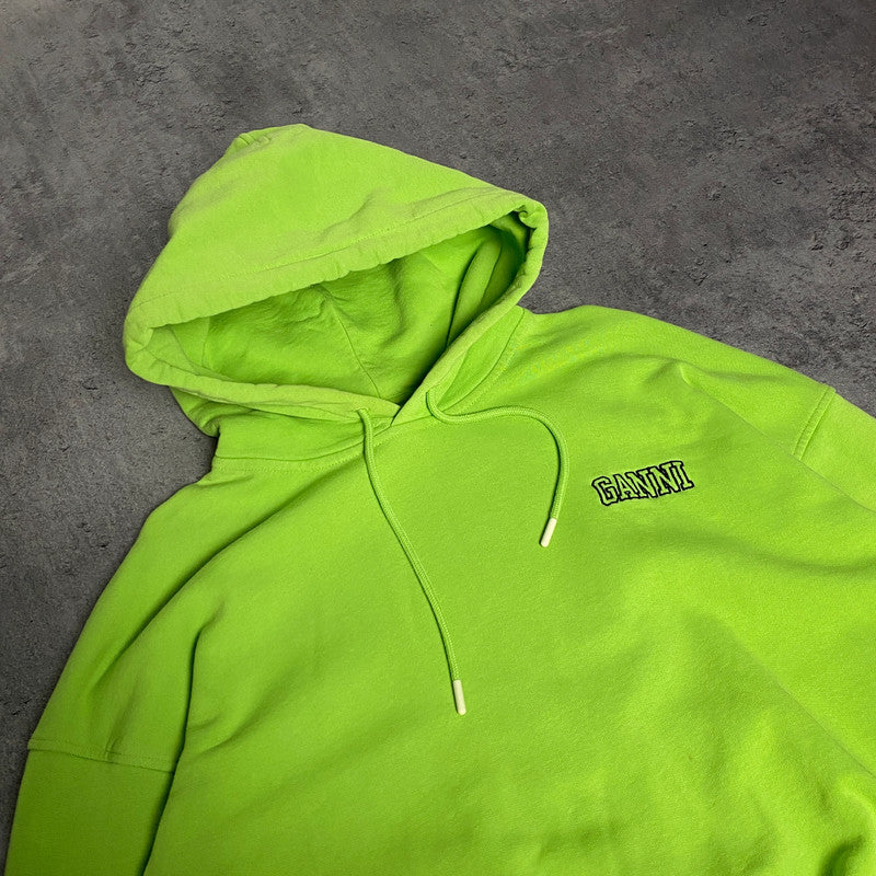 Ganni neon organic  cotton hoodie - L/XL