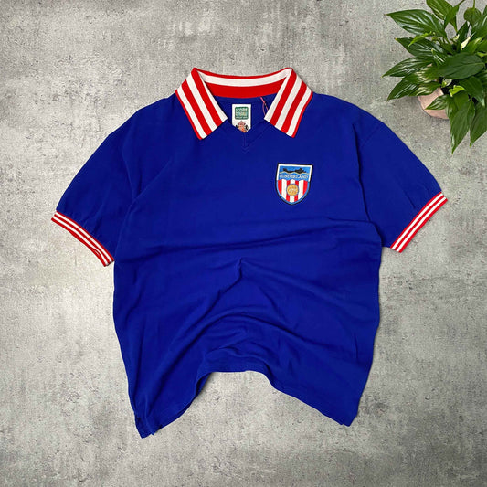 Sunderland Score Draw Retro Style Football Jersey - XL