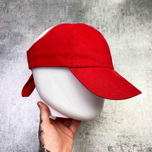 Summer red cap with lace wmns