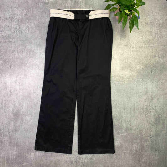 Reversed Belt Black Classic Pants - S/M