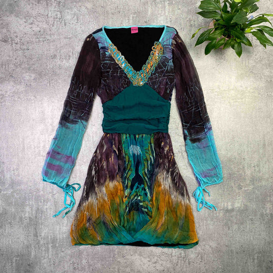 Save the Queen deadstock silk summer dress - S