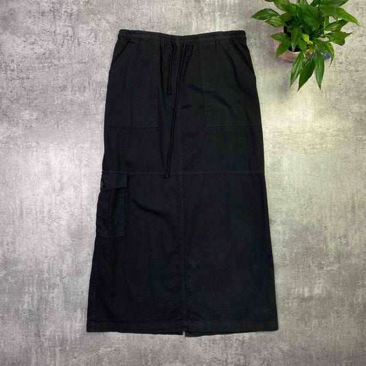 Y2K black maxi skirt - M