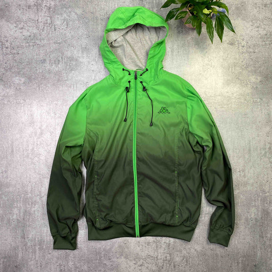 Kappa green gradient light jacket hoodie - L