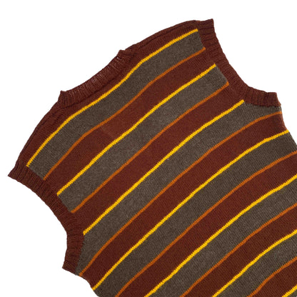 Striped Wool Vest Hippie S/M