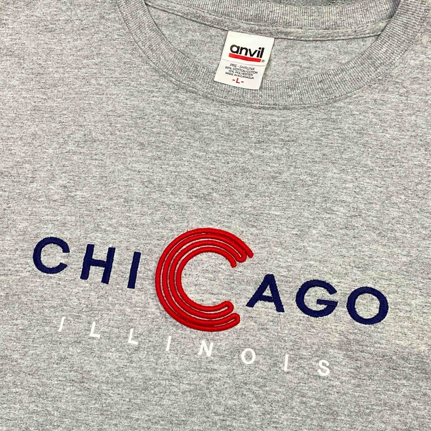 Anvil Chicago gray t-shirt - L