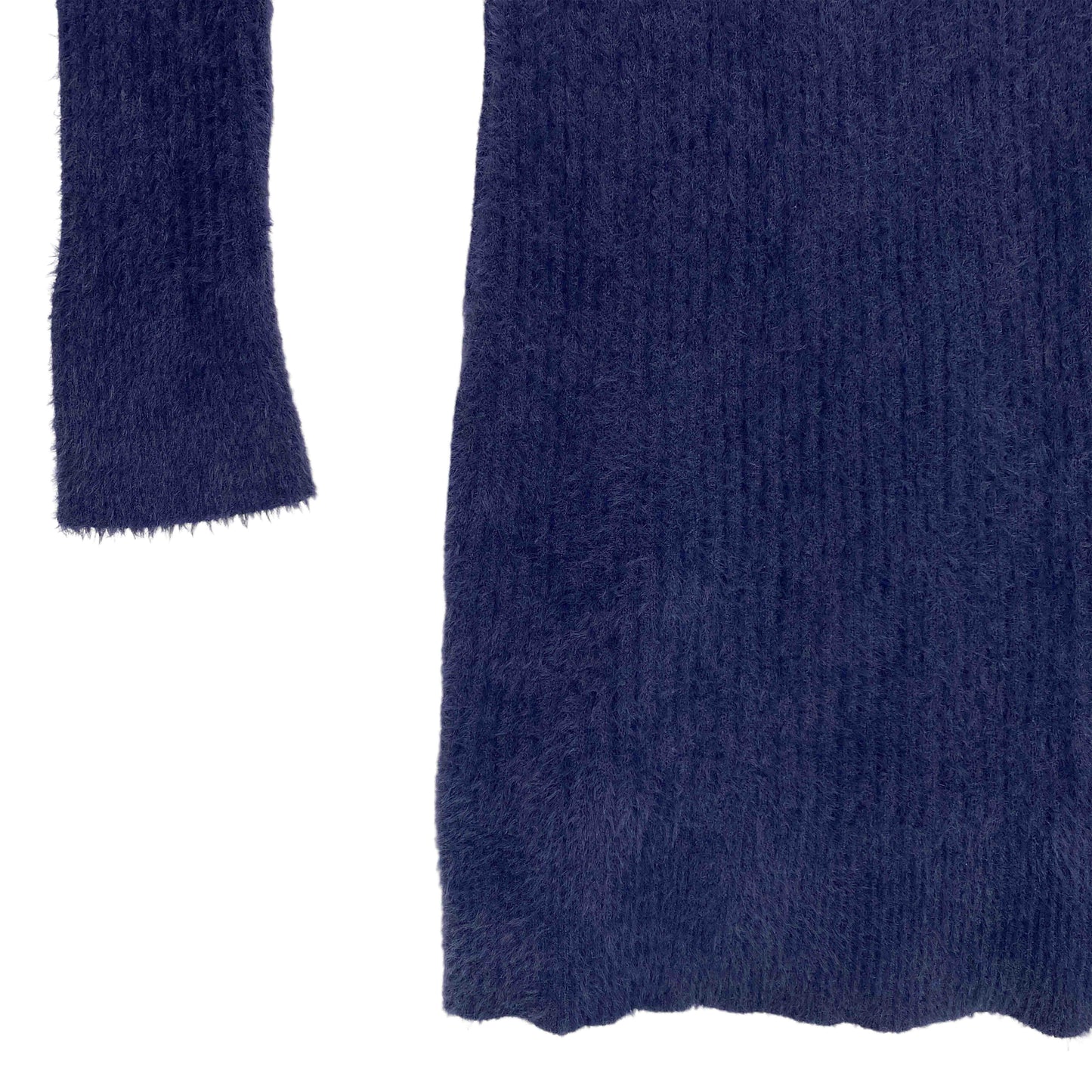 Moncler fluffy knitted navy dress M