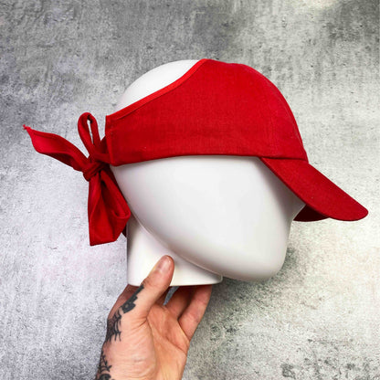 Summer red cap with lace wmns