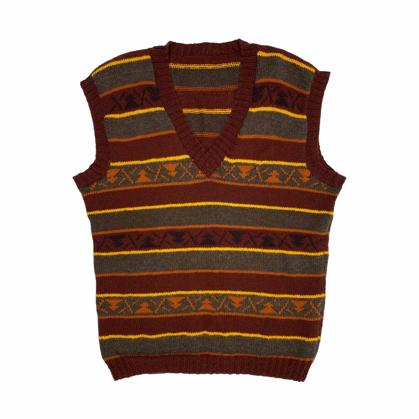 Striped Wool Vest Hippie S/M