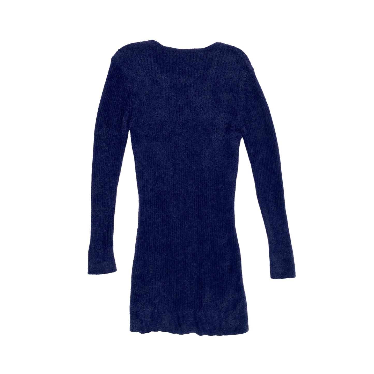 Moncler fluffy knitted navy dress M