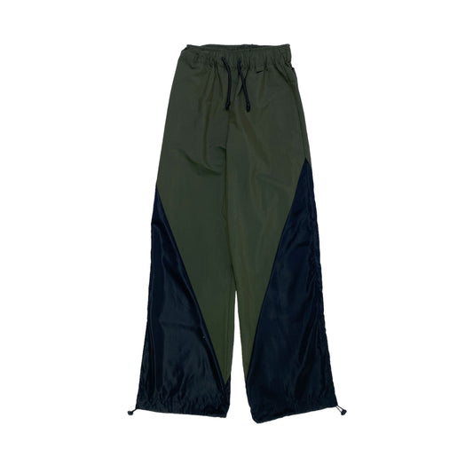 Khaki Black Lightweight Parachute Track Pants XS/S