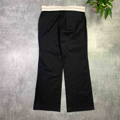 Reversed Belt Black Classic Pants - S/M