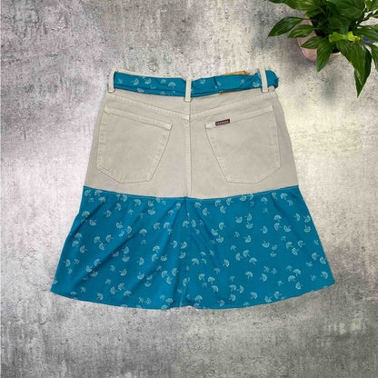 Y2K midi bandana skirt grey/blue - 31