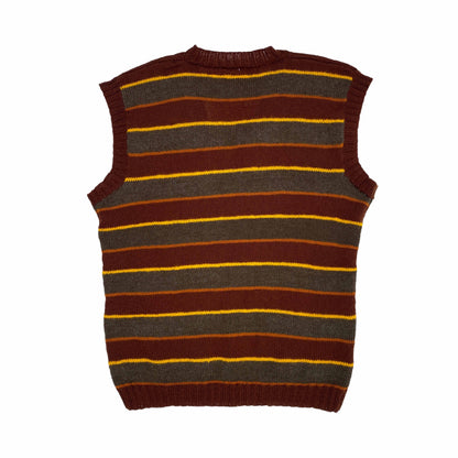 Striped Wool Vest Hippie S/M