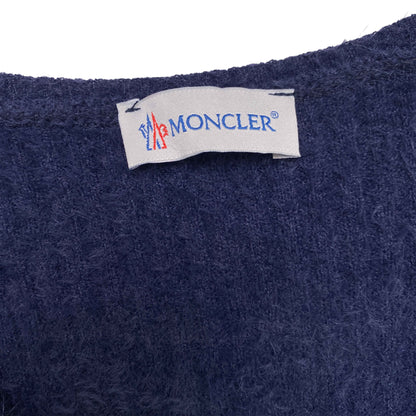 Moncler fluffy knitted navy dress M