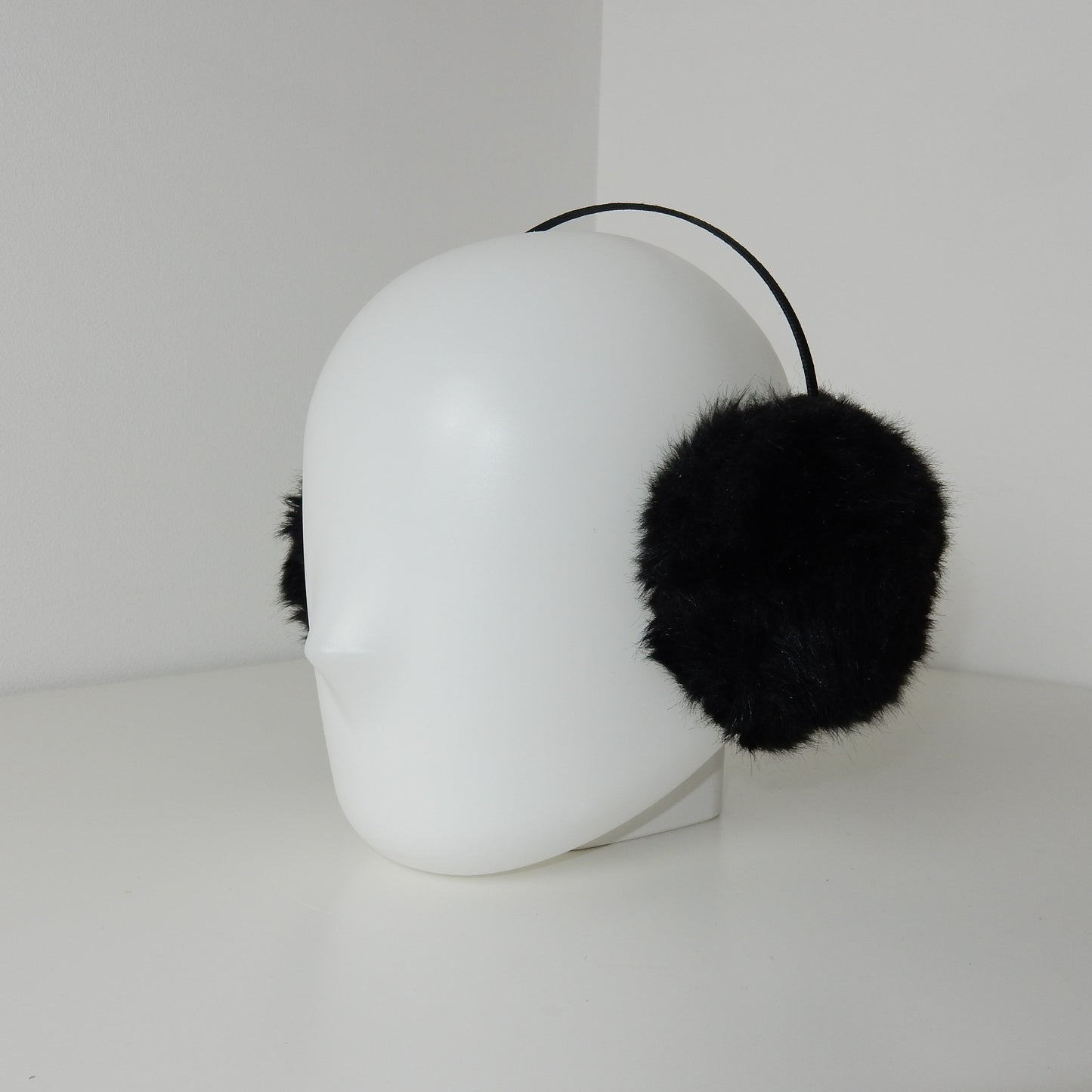 Y2K Black Fur Earmuffs