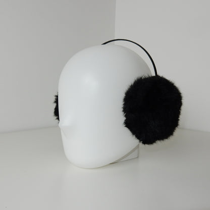 Y2K Black Fur Earmuffs