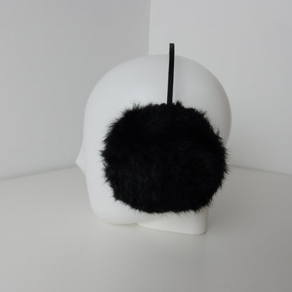 Y2K Black Fur Earmuffs