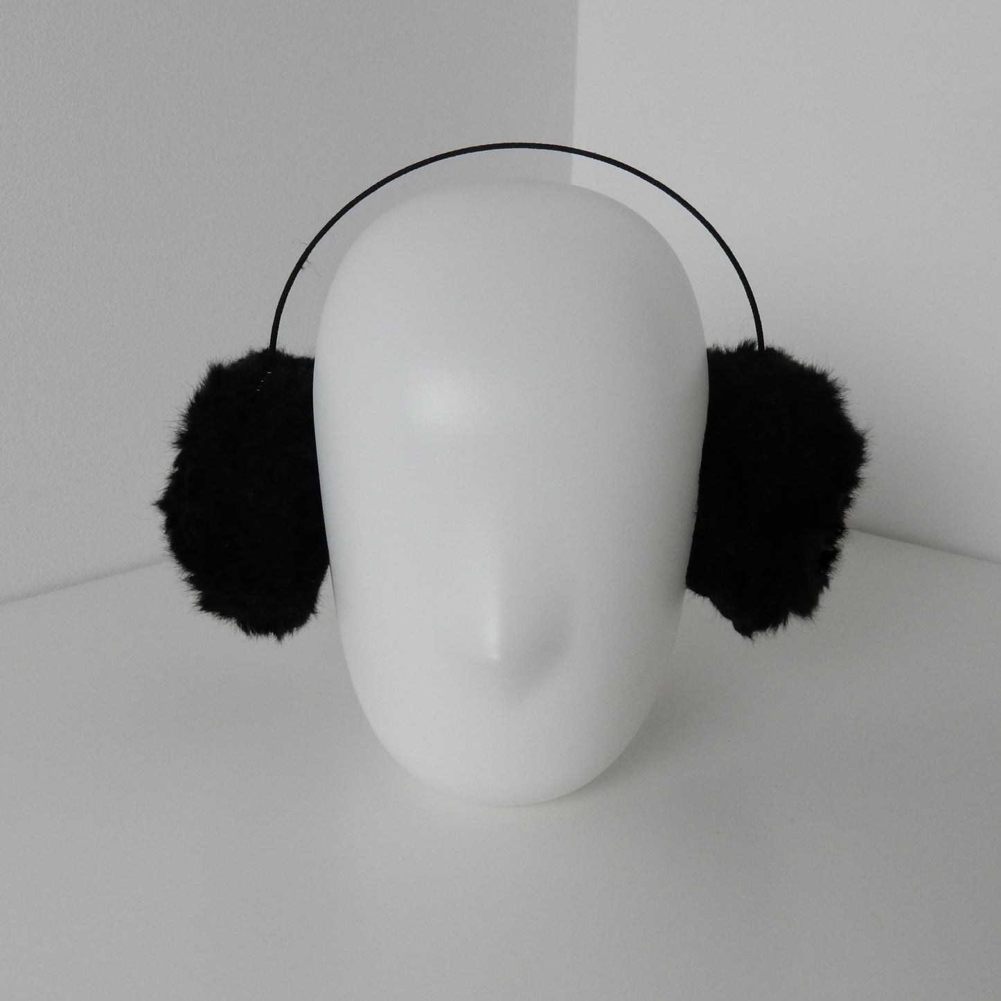 Y2K Black Fur Earmuffs