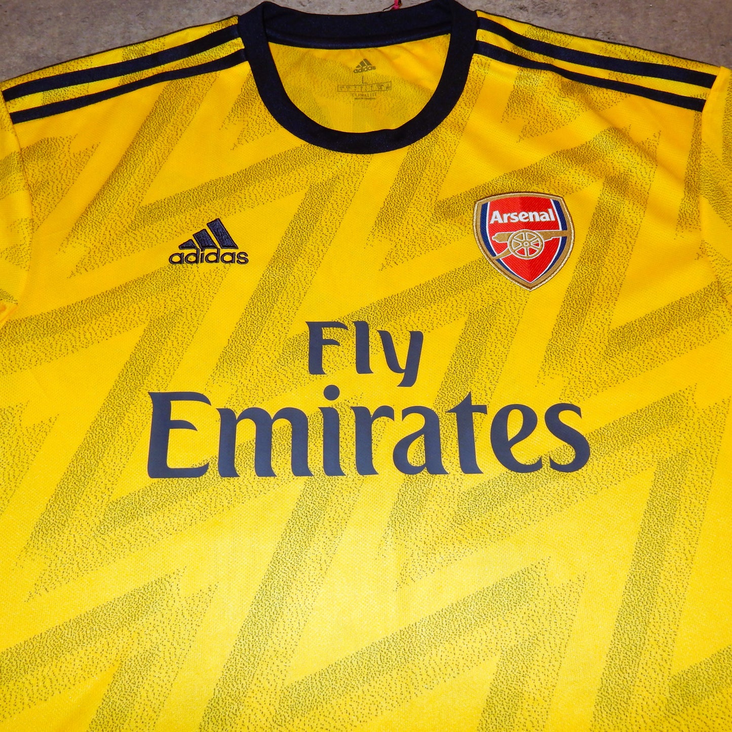 Adidas Arsenal Aubameyang yellow jersey - L