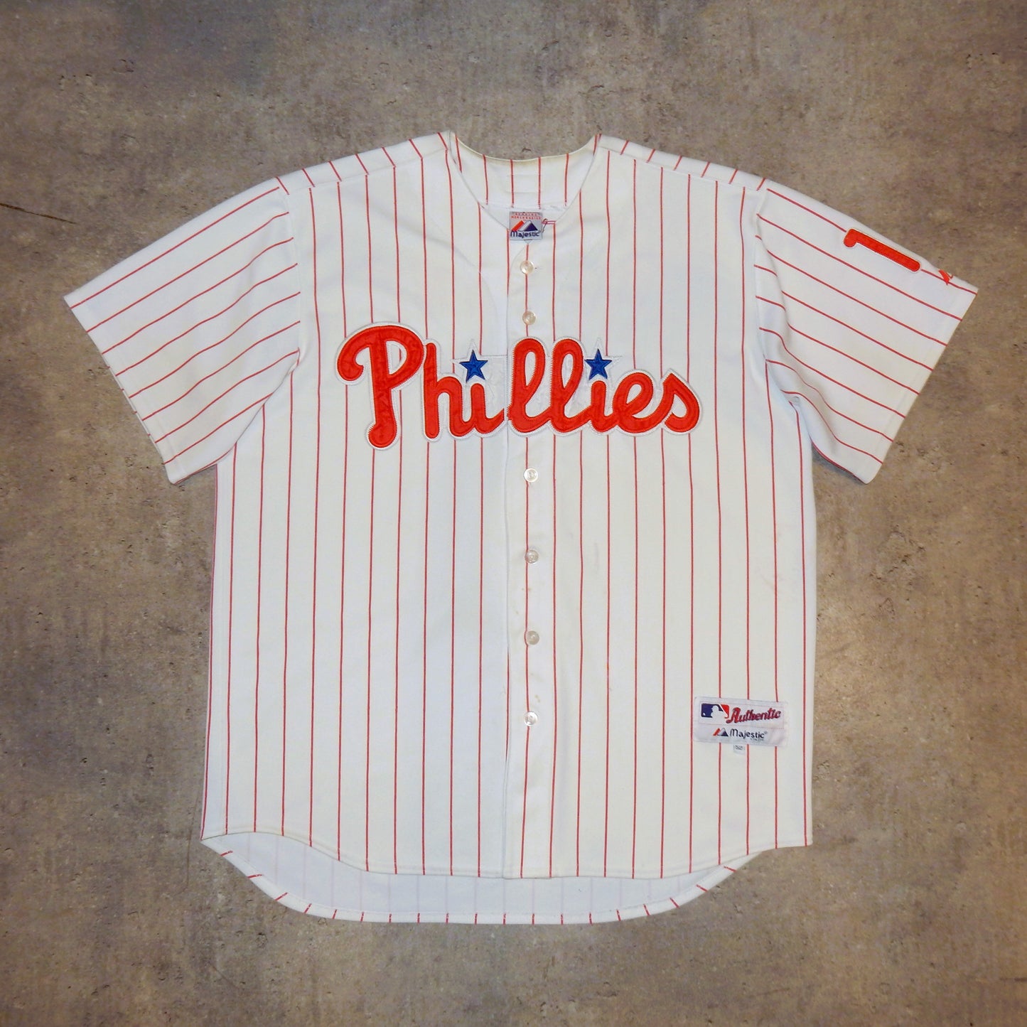 Majestic Phillies Rollins MLB white red jersey - XXL