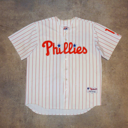 Majestic Phillies Rollins MLB white red jersey - XXL