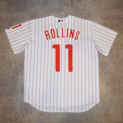 Majestic Phillies Rollins MLB white red jersey - XXL