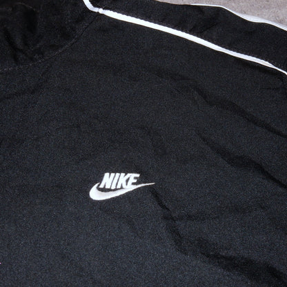 Nike vintage black zip-up track jacket - L