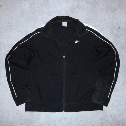 Nike vintage black zip-up track jacket - L