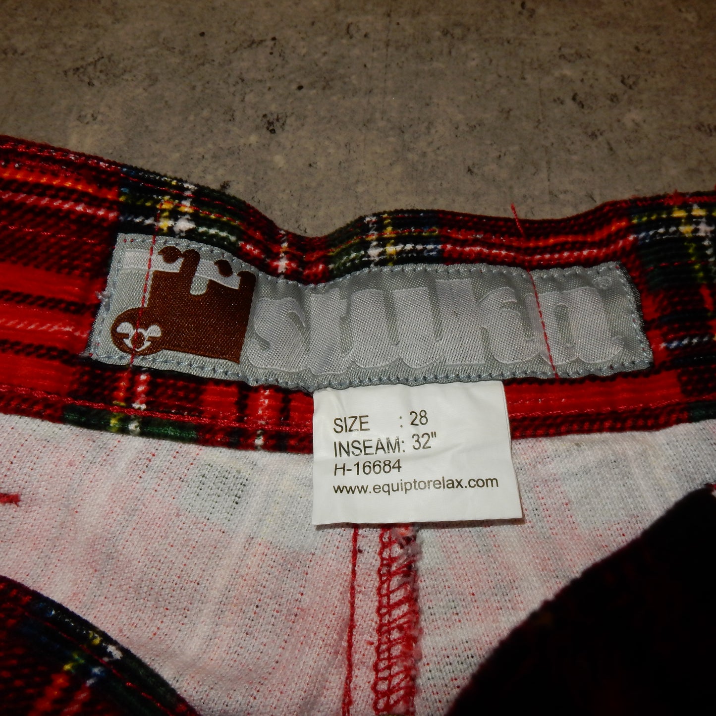 Stuka y2k swag checked red pants - 28