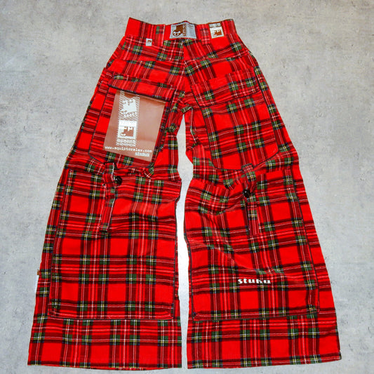 Stuka y2k swag checked red pants - 28