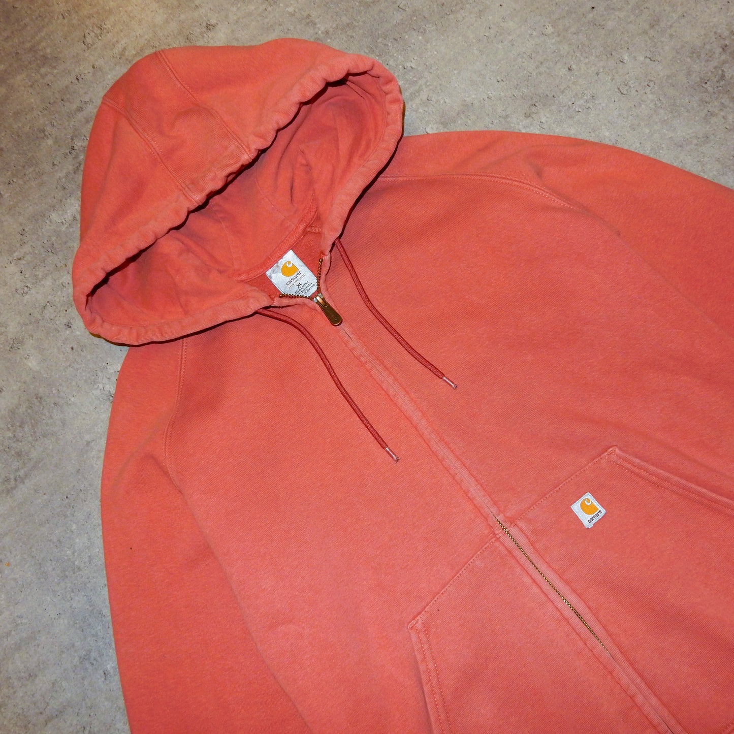 Carhartt peach workwear zip-up hoodie - XL