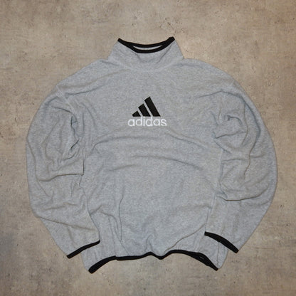 Adidas vintage loose grey fleece polar - XL