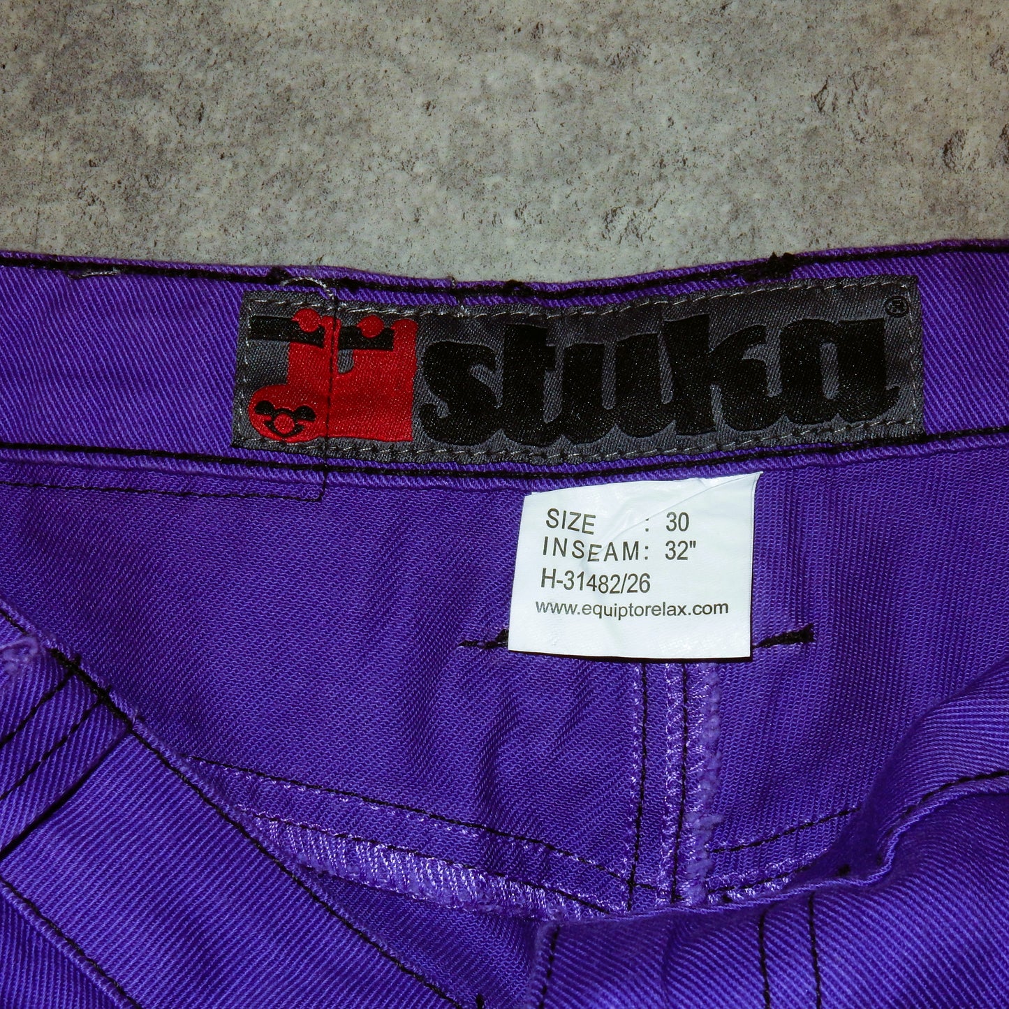 Stuka purple baggy jeans swag y2k rap - 30