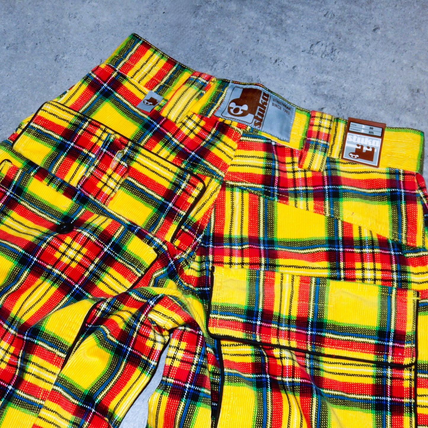 Stuka corduroy yellow pants swag y2k rap - 39