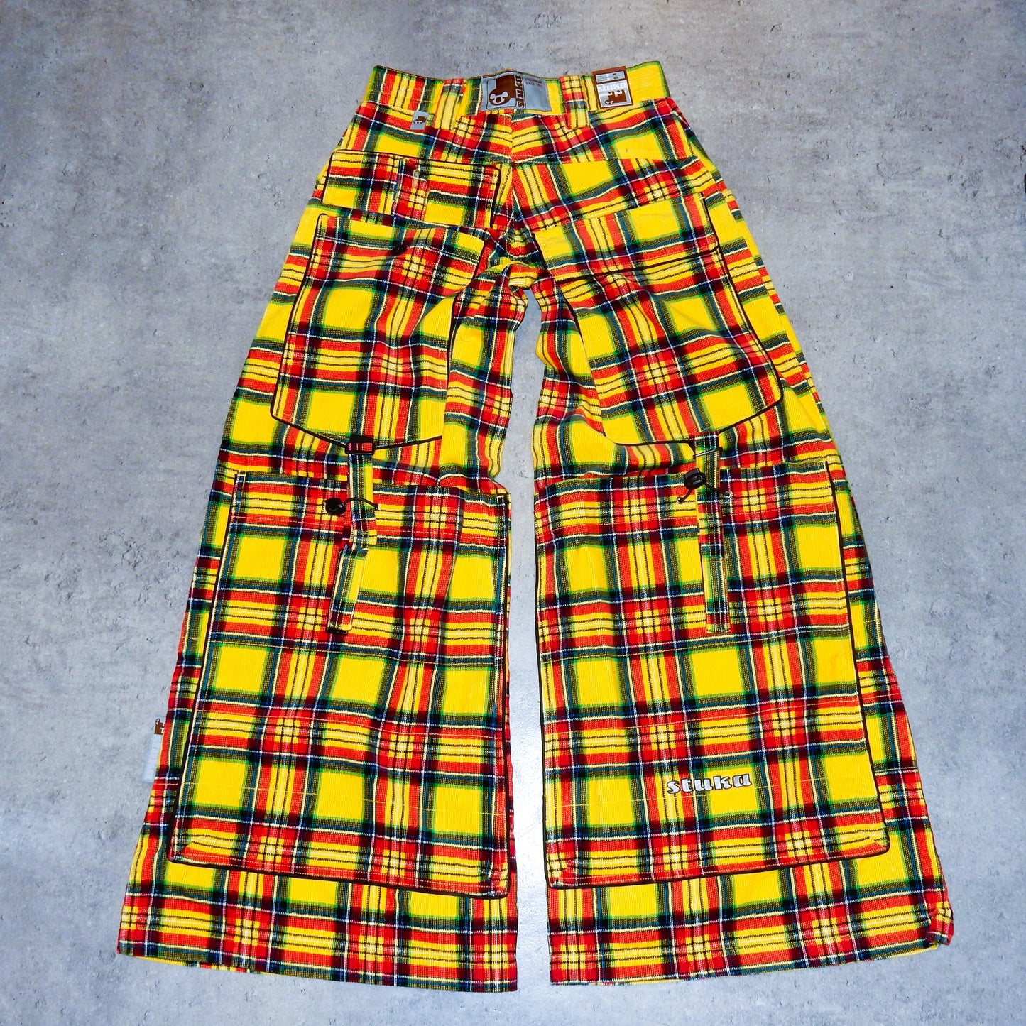 Stuka corduroy yellow pants swag y2k rap - 39