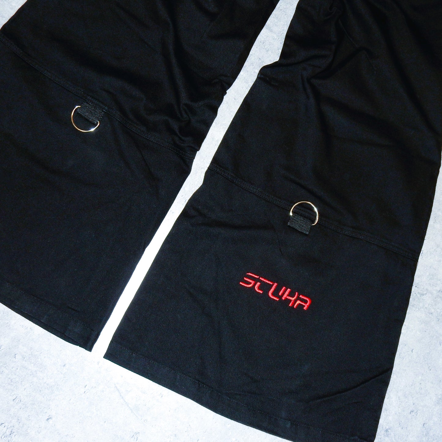 Stuka butterfly black baggy jeans y2k swag rap - 30