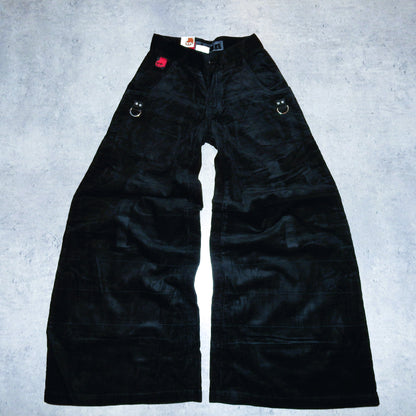 Stuka corduroy black baggy pants swag y2k rap - 26