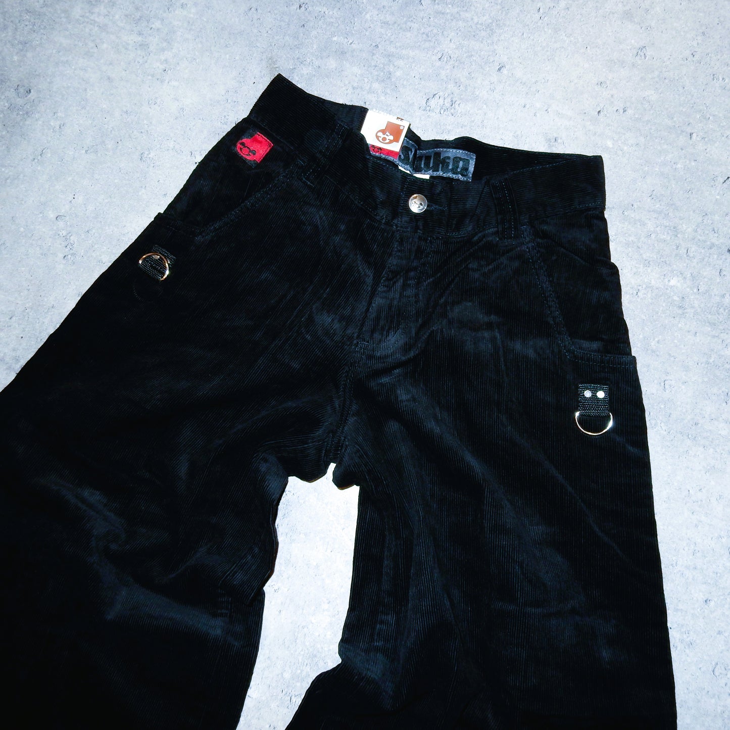 Stuka black corduroy pants swag y2k rap - 28