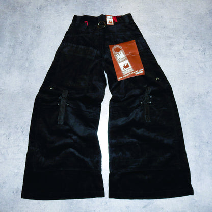 Stuka black corduroy pants swag y2k rap - 28