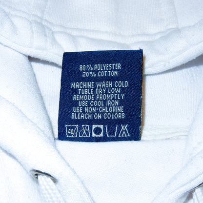 Raw blue Mary Jane white zip-up hoodie - M