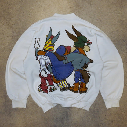 Looney Tunes Tultex 1993 vintage white crazy sweatshirt - L