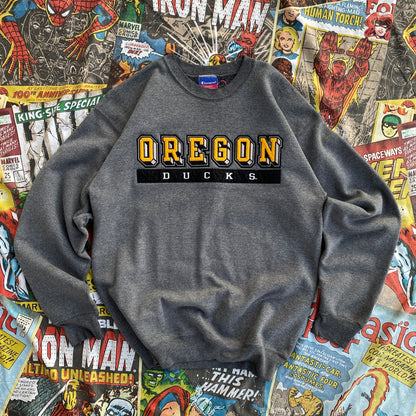 Champion Oregon Ducks College Gray Sweatshirt - M