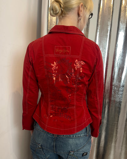 Keyo y2k deadstock assymetrical red blazer - 28/M