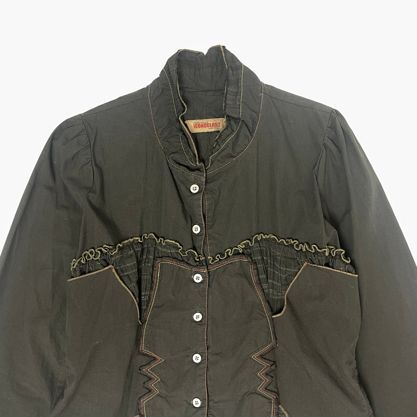 Iconoclast y2k deadstock gothic brown shirt - M/L