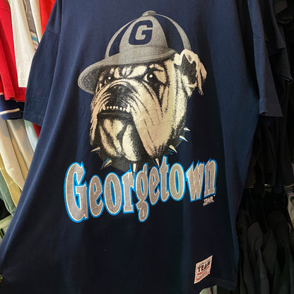 Georgetown vintage USA 90s single stitch navy t-shirt - XL