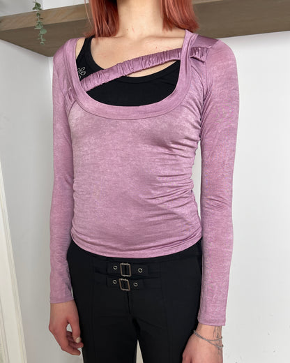 Enzo Deadstock Violet Deconstructed Top - S