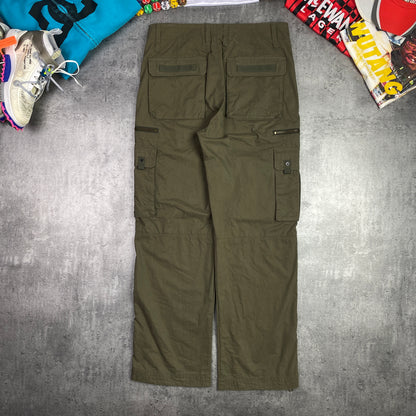 Japanese Design Vintage Outdoor Olive Cargo Pants - 34/M