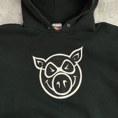 Pig Wheels 2003 dark navy hoodie - M